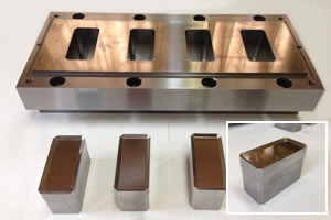 ４ヵ取り金型、ワイヤー放電加工品